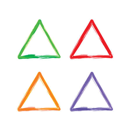 triangle color abstract shape frame vector art illustrationのイラスト素材
