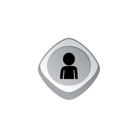 user profile glossy color app icon button game asset theme vector artのイラスト素材