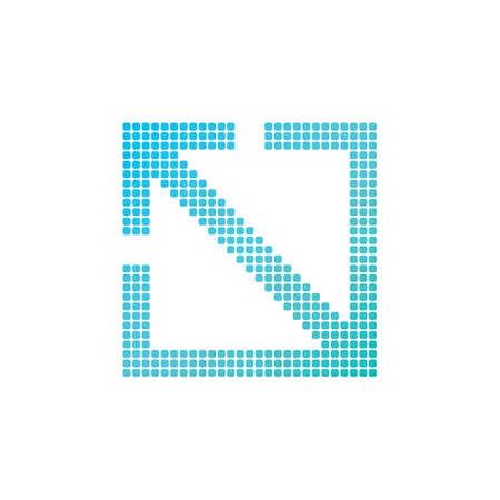 dot square arrow theme icon logo logotype vector artのイラスト素材