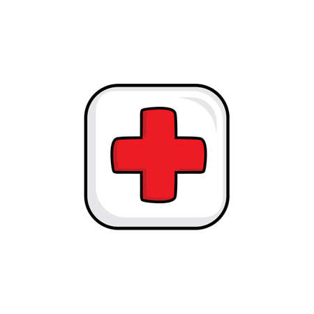 cure help video game asset menu icon button layer vector art illustrationのイラスト素材