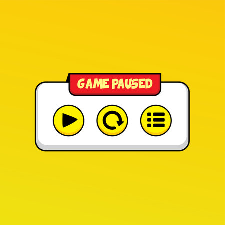 video game asset menu icon button layer vector art illustration