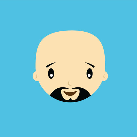 cartoon expression face male guy man vector art illustration