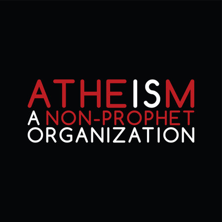 atheism theme - against religious ignorance campaign - vector art