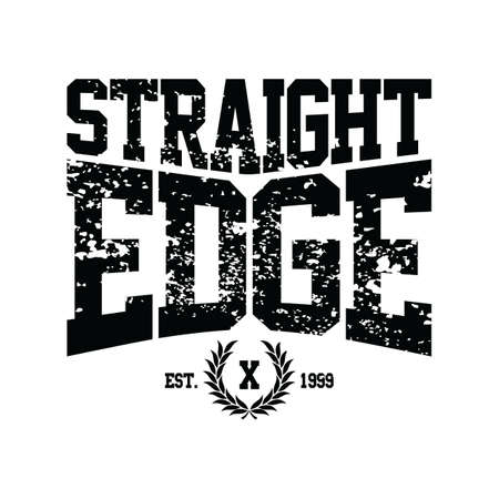 Straight Edge - Drug Free Youth Campaign Vector Artのイラスト素材