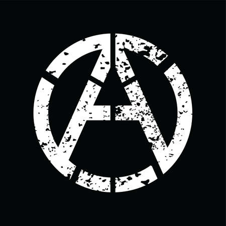 Anarchy Atheism Socialist Logo - Logotype Vector Artのイラスト素材