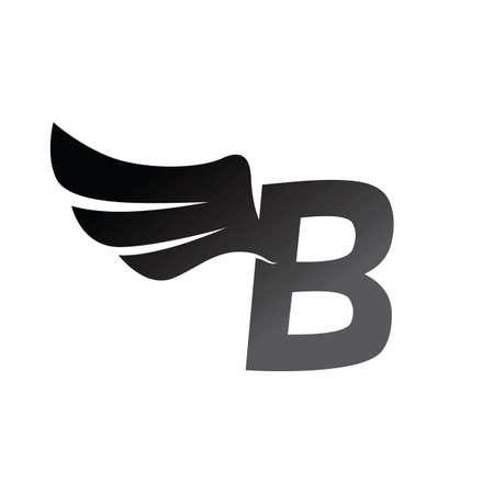 Aviator wing vector art, letter B.のイラスト素材