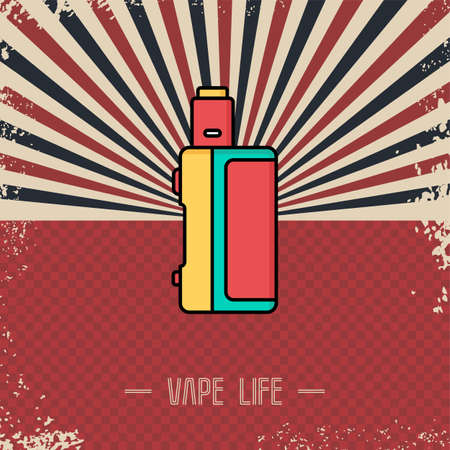 Retro vaporizer electric cigaretteのイラスト素材