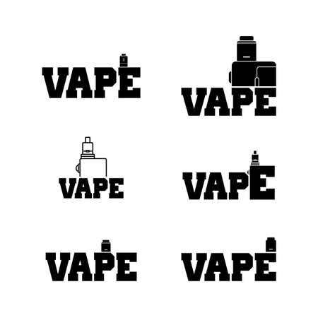 Set of vape banners.のイラスト素材