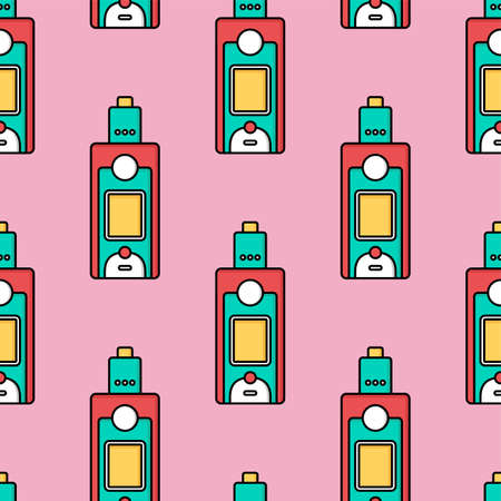 seamless pattern electronic cigarette vaporizer vector artのイラスト素材
