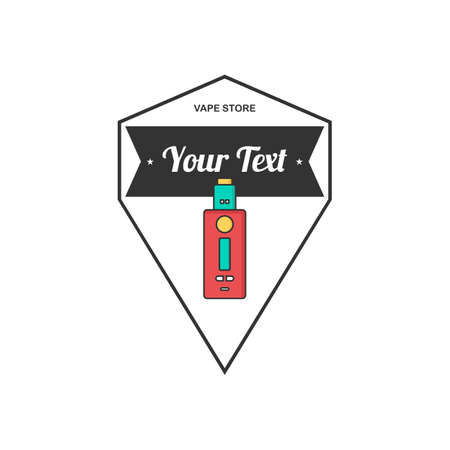 retro color theme electric cigarette mod - vaporizer vector artのイラスト素材