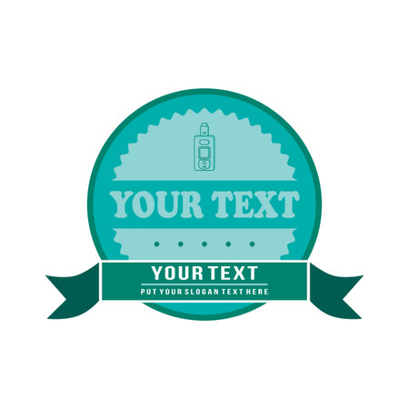 Electric cigarette badge label template vector artのイラスト素材