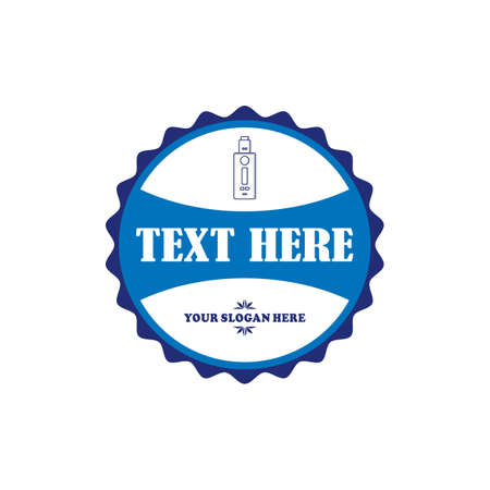 Electric cigarette badge label template vector artのイラスト素材