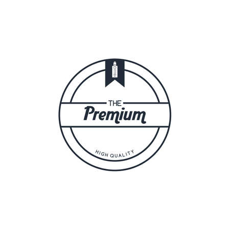 Electric cigarette badge label template vector artのイラスト素材