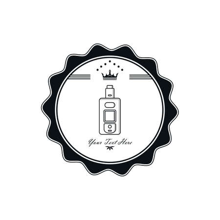 electric cigarette badge label template vector artのイラスト素材