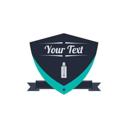 Electric cigarette badge label template vector artのイラスト素材