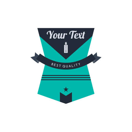 electric cigarette badge label template vector artのイラスト素材