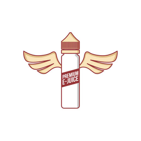 personal vaporizer e-cigarette e-juice liquid personal vaporizer e-cigarette e-juice liquid angel wing vector artのイラスト素材