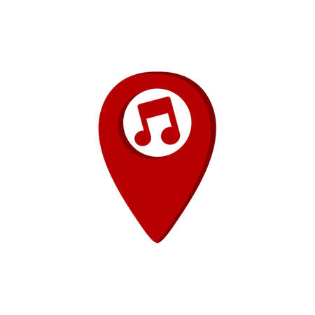music gps location icon key note theme template vectorのイラスト素材
