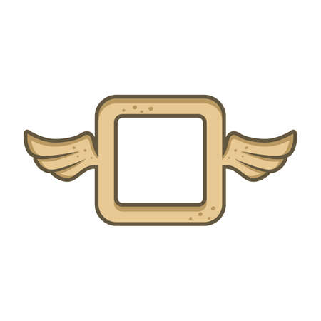 dimension shape with angel bird wing vector artのイラスト素材