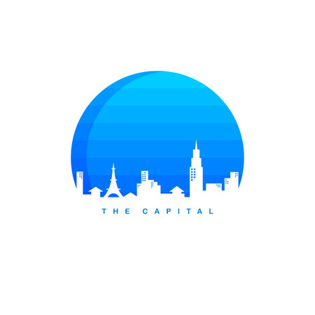 big city isometric real estate realty cartoon icon template vectorのイラスト素材