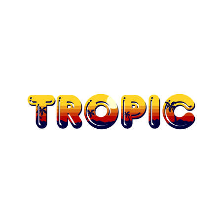 TROPIC vector art logo templateのイラスト素材