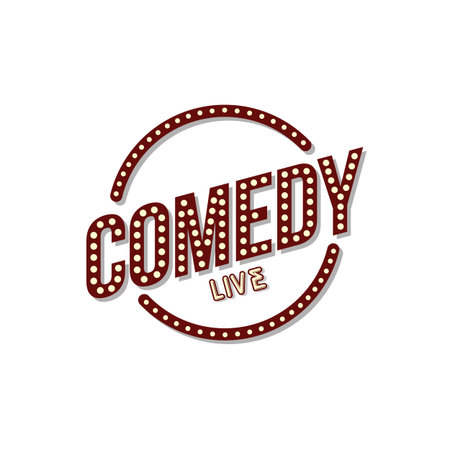 stand up comedy neon sign lamp vector art illustrationのイラスト素材