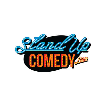 stand up comedy open mic vector art illustrationのイラスト素材