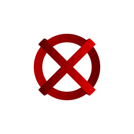 Overlap shape triangle round circle sign vector illustration.