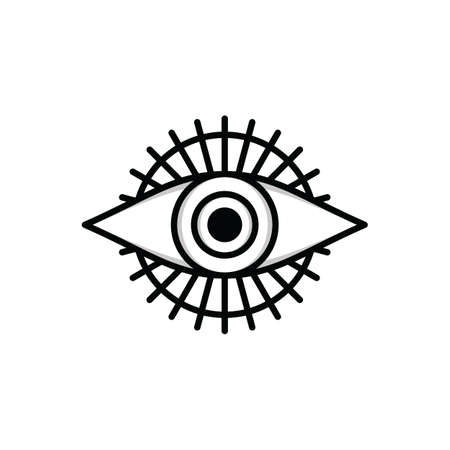 one eye sign symbol logo logotype vectorのイラスト素材