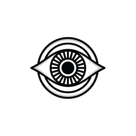 one eye sign symbol logo logotype vectorのイラスト素材