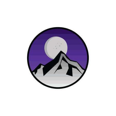 mountain hiking view icon sign symbol vectorのイラスト素材