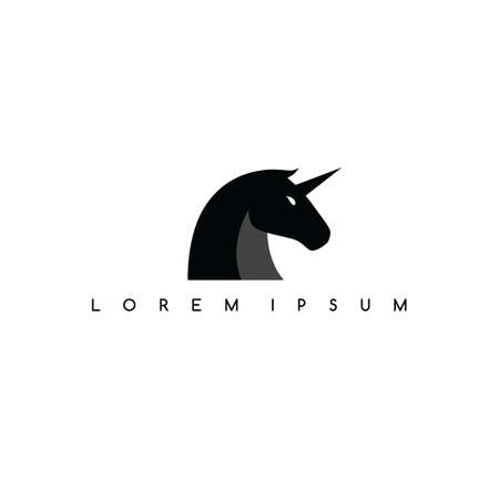 unicorn horse logo logotype vector artのイラスト素材