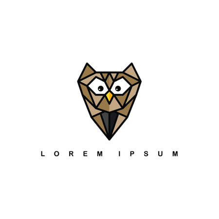 Brown owl icon theme vector art illustration.のイラスト素材