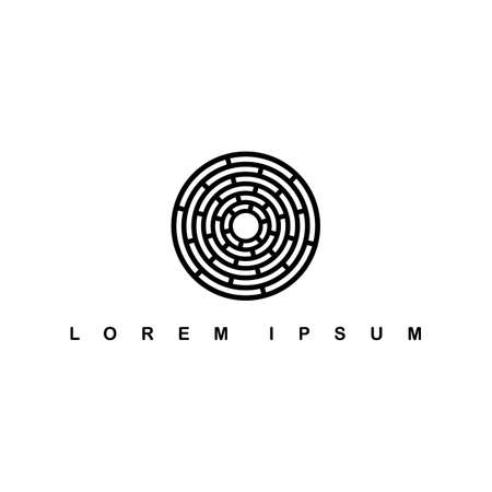 Round circle native tribe sign symbol icon vector illustration.のイラスト素材