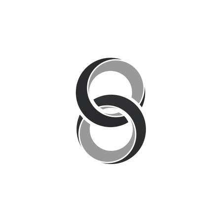 infinity eight number art sign symbol vector artのイラスト素材
