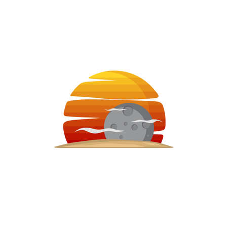 space galaxy planet sign vectorのイラスト素材