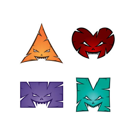 monster character sign symbol vector artのイラスト素材