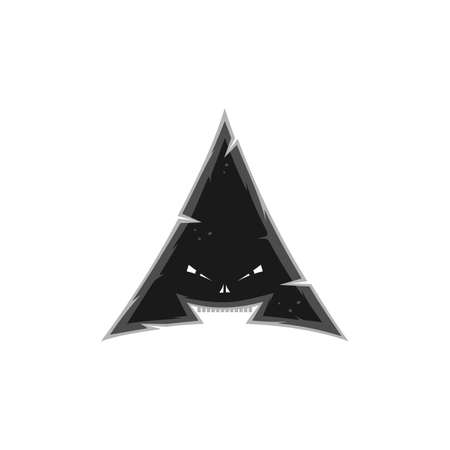 triangle shaped monster character sign symbol vector artのイラスト素材