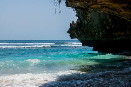beautiful beach view summer holiday photoの写真素材