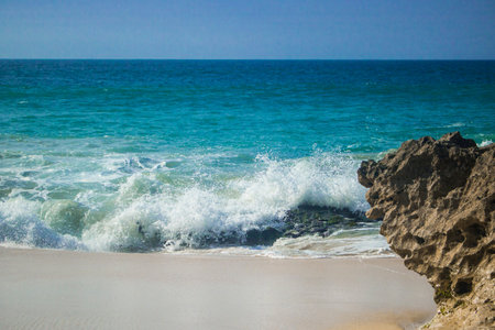 beautiful beach view summer holiday photoの写真素材