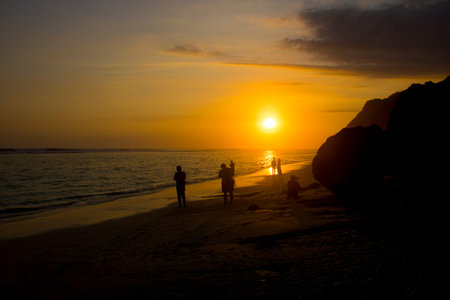 amazing sunset beach view theme photo