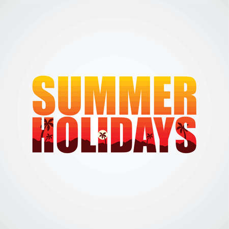 summer holidays beach sign symbol vector artのイラスト素材
