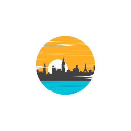 cityscape view sign symbol vectorのイラスト素材