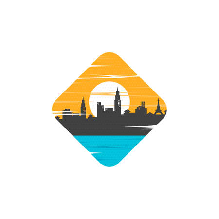cityscape view sign symbol vectorのイラスト素材