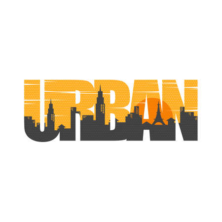 urban cityscape view sign symbol vectorのイラスト素材