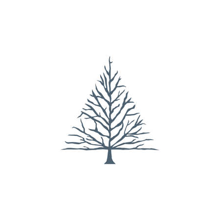 bald tree sign symbol vectorのイラスト素材