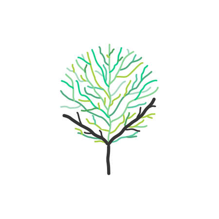 bald tree symbol vectorのイラスト素材