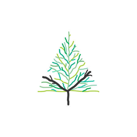 bald tree sign symbol vectorのイラスト素材