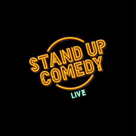 stand up comedy cartoon theme vector art illustrationのイラスト素材