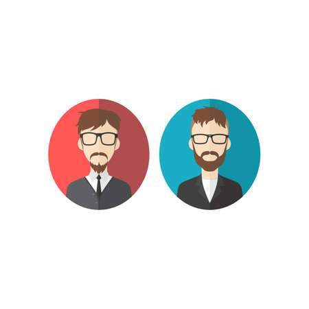 retro gentleman avatar portrait profile picture icon vectorのイラスト素材